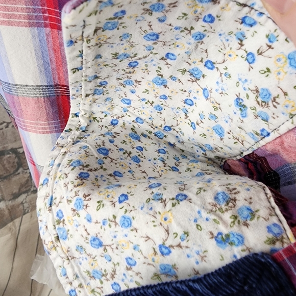 John Lennon for English Laundry Plaid Button Front Shirt Red Blue Size Large - Picture 11 of 14